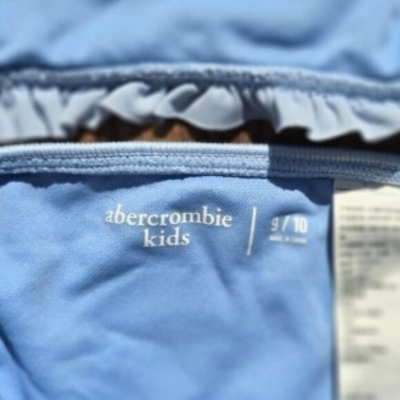 Abercrombie Kids Light Blue Textured 2-Piece Swimsuit (Size 9/10) - Picture 3 of 3